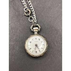 Ravisa Sweety Quartz Silver Tone Analog Pocket Watch with Necklace Chain